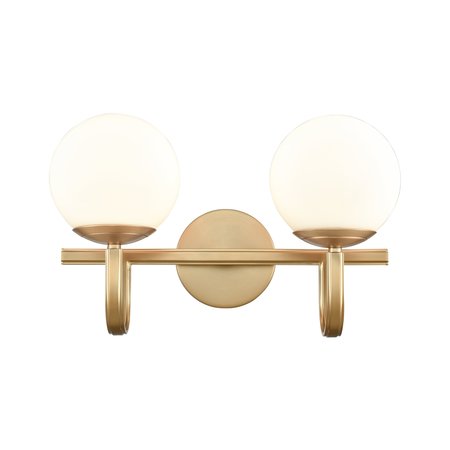 Caroline 16'' Wide 2Light Vanity Light, Brushed Gold -  ELK SHOWROOM, 89671/2